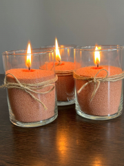 фото Воск насыпной в гранулах капучино пальмовый для изготовления свечей 500 гр + 5 фитилей в подарок